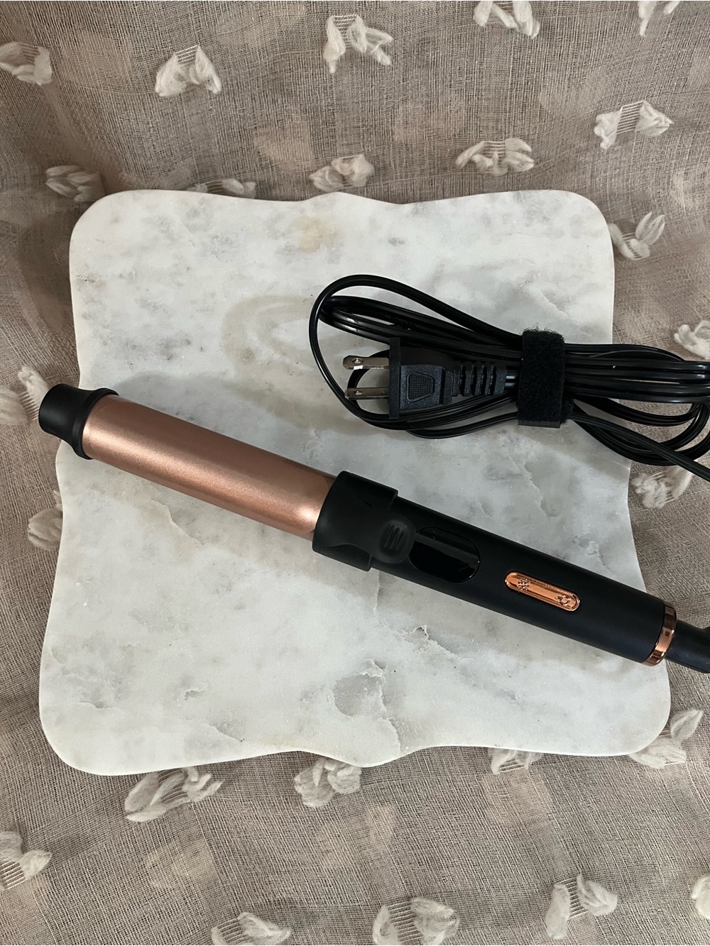 Black and Rose Gold Curling Wand - Professional Styling Tool